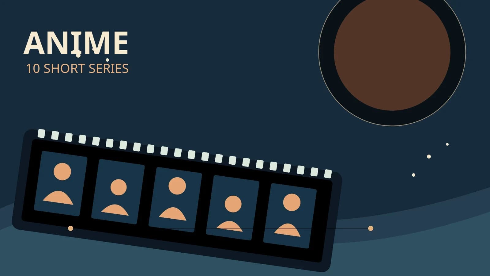 Original TopicWeek illustration of a short filmstrip with abstract panels.
