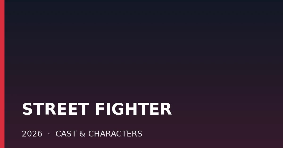 Original TopicWeek text card reading Street Fighter 2026: Cast and Characters.