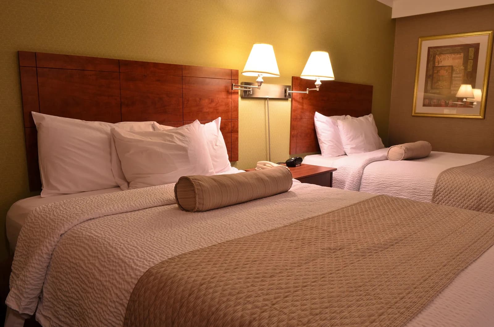 Quarto de hotel com duas camas